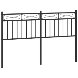vidaXL Kopfteil Metall Schwarz 135 cm