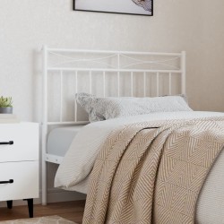 vidaXL Kopfteil Metall Weiß 90 cm