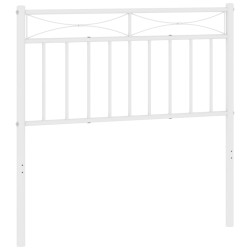 vidaXL Kopfteil Metall Weiß 90 cm