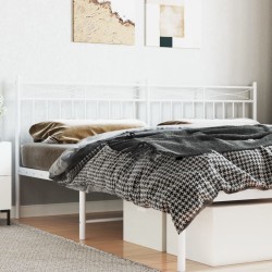 vidaXL Kopfteil Metall Weiß 193 cm