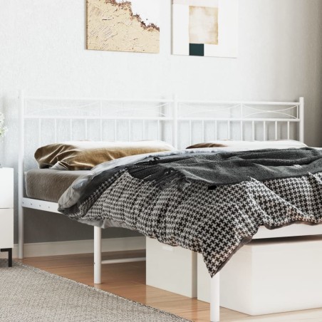 vidaXL Kopfteil Metall Weiß 193 cm