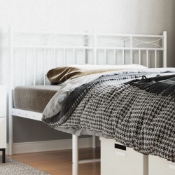 vidaXL Kopfteil Metall Weiß 160 cm