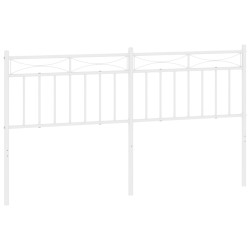 vidaXL Kopfteil Metall Weiß 160 cm