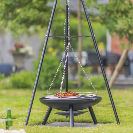 RedFire Schwenkgrill mit Dreibein und Feuerschale 50 cm Schwarz