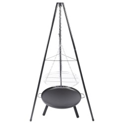 RedFire Schwenkgrill mit Dreibein und Feuerschale 50 cm Schwarz