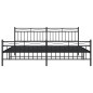vidaXL Bettgestell mit Kopf- und Fußteil Metall Schwarz 200x200 cm vidaXL Bettgestell mit Kopf- und Fußteil Metall Schwarz 200x200 cm