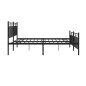 vidaXL Bettgestell mit Kopf- und Fußteil Metall Schwarz 183x213 cm vidaXL Bettgestell mit Kopf- und Fußteil Metall Schwarz 183x213 cm