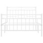 vidaXL Bettgestell mit Kopf- und Fußteil Metall Weiß 107x203 cm vidaXL Bettgestell mit Kopf- und Fußteil Metall Weiß 107x203 cm
