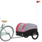 vidaXL Fahrradanhänger Schwarz und Rot 45 kg Eisen vidaXL Fahrradanhänger Schwarz und Rot 45 kg Eisen