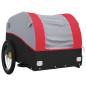 vidaXL Fahrradanhänger Schwarz und Rot 45 kg Eisen vidaXL Fahrradanhänger Schwarz und Rot 45 kg Eisen