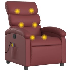vidaXL Massagesessel Weinrot Kunstleder