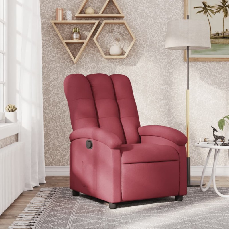 vidaXL Relaxsessel Weinrot Stoff vidaXL Relaxsessel Weinrot Stoff