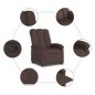 vidaXL Relaxsessel Dunkelbraun Stoff vidaXL Relaxsessel Dunkelbraun Stoff