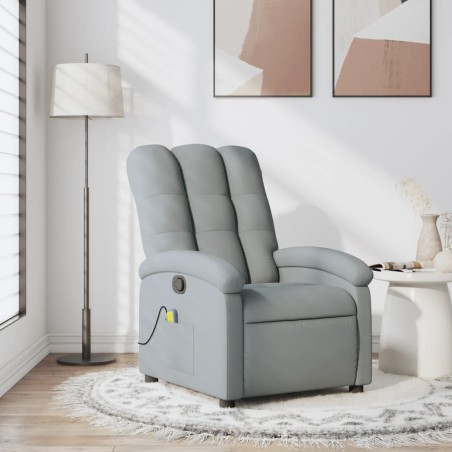 vidaXL Massagesessel Hellgrau Stoff