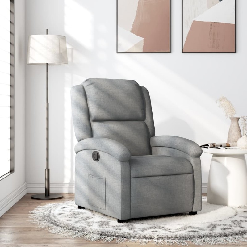 vidaXL Relaxsessel Hellgrau Stoff vidaXL Relaxsessel Hellgrau Stoff