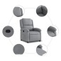 vidaXL Relaxsessel Hellgrau Stoff vidaXL Relaxsessel Hellgrau Stoff
