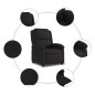 vidaXL Relaxsessel Schwarz Stoff vidaXL Relaxsessel Schwarz Stoff
