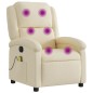 vidaXL Massagesessel Creme Stoff vidaXL Massagesessel Creme Stoff