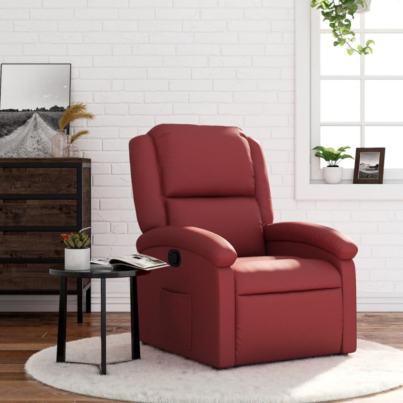 vidaXL Relaxsessel Weinrot Kunstleder vidaXL Relaxsessel Weinrot Kunstleder