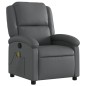 vidaXL Massagesessel Grau Kunstleder vidaXL Massagesessel Grau Kunstleder
