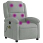 vidaXL Massagesessel Hellgrau Samt vidaXL Massagesessel Hellgrau Samt
