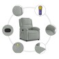 vidaXL Massagesessel Hellgrau Samt vidaXL Massagesessel Hellgrau Samt