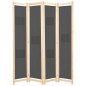 vidaXL 4-teiliger Raumteiler Grau 160 x 170 x 4 cm Stoff vidaXL 4-teiliger Raumteiler Grau 160 x 170 x 4 cm Stoff