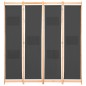 vidaXL 4-teiliger Raumteiler Grau 160 x 170 x 4 cm Stoff vidaXL 4-teiliger Raumteiler Grau 160 x 170 x 4 cm Stoff