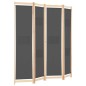 vidaXL 4-teiliger Raumteiler Grau 160 x 170 x 4 cm Stoff vidaXL 4-teiliger Raumteiler Grau 160 x 170 x 4 cm Stoff