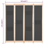 vidaXL 4-teiliger Raumteiler Grau 160 x 170 x 4 cm Stoff vidaXL 4-teiliger Raumteiler Grau 160 x 170 x 4 cm Stoff