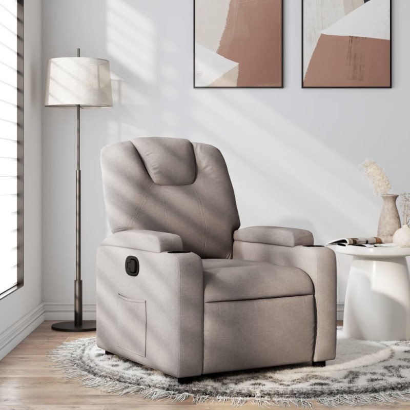 vidaXL Relaxsessel Taupe Stoff vidaXL Relaxsessel Taupe Stoff
