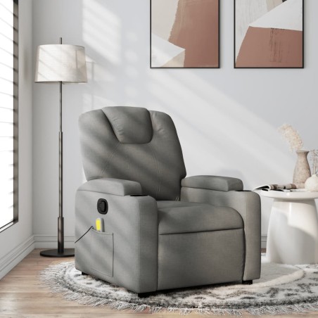 vidaXL Massagesessel Dunkelgrau Stoff