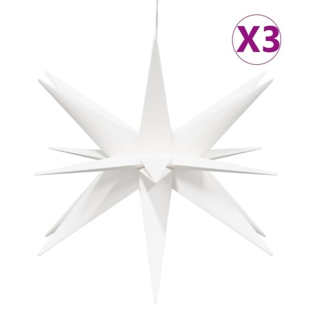 vidaXL LED-Weihnachtssterne 3 Stk. Faltbar Weiß 43 cm