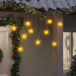 vidaXL LED-Weihnachtsstern mit 10 LEDs Gelb 10 cm
