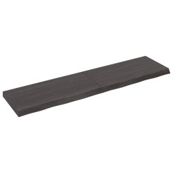 Waschtischplatte Dunkelgrau 160x40x6 cm Massivholz Behandelt