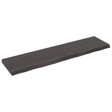 Waschtischplatte Dunkelgrau 160x40x6 cm Massivholz Behandelt