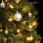 vidaXL Künstlicher Weihnachtsbaum Klappbar 300 LEDs & Kugeln 210 cm vidaXL Künstlicher Weihnachtsbaum Klappbar 300 LEDs & Kugeln 210 cm