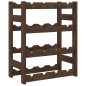 vidaXL Weinregal für 16 Flaschen Braun Massivholz Kiefer vidaXL Weinregal für 16 Flaschen Braun Massivholz Kiefer