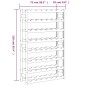 vidaXL Weinregal für 56 Flaschen Grau Massivholz Kiefer vidaXL Weinregal für 56 Flaschen Grau Massivholz Kiefer