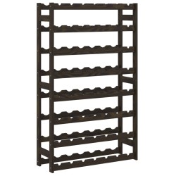 vidaXL Weinregal für 56 Flaschen Schwarz Massivholz Kiefer