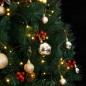 vidaXL Künstlicher Weihnachtsbaum Klappbar 300 LEDs & Kugeln 180 cm vidaXL Künstlicher Weihnachtsbaum Klappbar 300 LEDs & Kugeln 180 cm