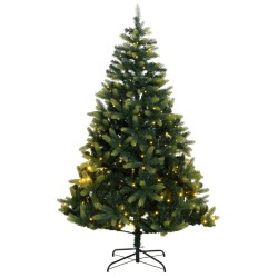 vidaXL Künstlicher Weihnachtsbaum Klappbar mit 300 LEDs 180 cm
