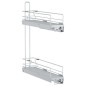 vidaXL Küchen-Drahtkorb 2-stufig Ausziehbar Silbern 47x12x56 cm vidaXL Küchen-Drahtkorb 2-stufig Ausziehbar Silbern 47x12x56 cm