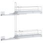 vidaXL Küchen-Drahtkorb 2-stufig Ausziehbar Silbern 47x12x56 cm vidaXL Küchen-Drahtkorb 2-stufig Ausziehbar Silbern 47x12x56 cm