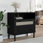 vidaXL Sideboard SENJA Rattan-Optik Schwarz 80x40x80 cm Kiefernholz vidaXL Sideboard SENJA Rattan-Optik Schwarz 80x40x80 cm Kiefernholz