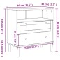 vidaXL Sideboard SENJA Rattan-Optik Schwarz 80x40x80 cm Kiefernholz vidaXL Sideboard SENJA Rattan-Optik Schwarz 80x40x80 cm Kiefernholz