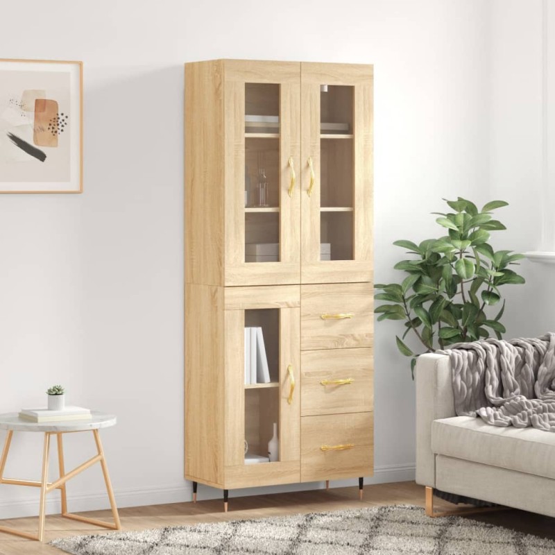 Highboard Sonoma-Eiche 69,5x34x180 cm Holzwerkstoff Highboard Sonoma-Eiche 69,5x34x180 cm Holzwerkstoff