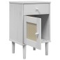 vidaXL Nachttisch SENJA Rattan-Look Weiß 40x35x65 cm Massivholz Kiefer vidaXL Nachttisch SENJA Rattan-Look Weiß 40x35x65 cm Massivholz Kiefer