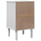 vidaXL Nachttisch SENJA Rattan-Look Weiß 40x35x65 cm Massivholz Kiefer vidaXL Nachttisch SENJA Rattan-Look Weiß 40x35x65 cm Massivholz Kiefer