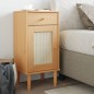 vidaXL Nachttisch SENJA Rattan-Look Braun 40x35x80cm Massivholz Kiefer vidaXL Nachttisch SENJA Rattan-Look Braun 40x35x80cm Massivholz Kiefer